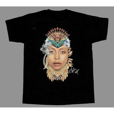 Erykah Badu Signature T Shirt  Cotton Black Size S To 5XL