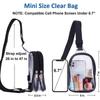 Clear PVC Messenger Bag for Men - Transparent Mobile Phone and Wallet Carrier, Ideal for Walking and Shopping