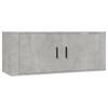 7 piece TV cabinet set concrete grey particleboard