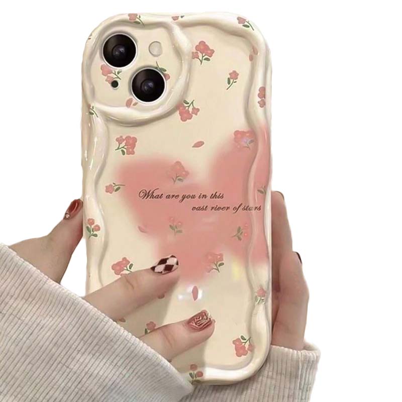 Butterfly Painting Wave Case for iPhone 16 E 15 Pro Max 14 13 12 Mini 11 Pro Max XS X 8 7 Plus Silicone Shockproof Covers Funda