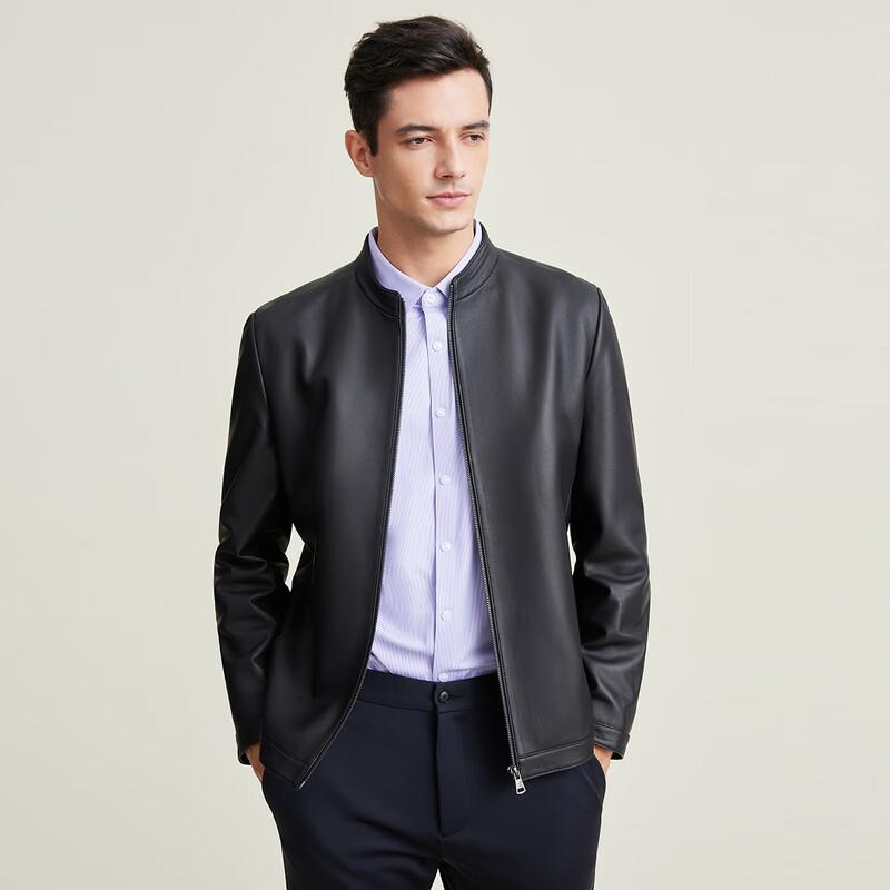 MONTAGUT Men's Lambskin Round-Neck Jacket