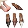 Mode Neuer Stil Frau Sexy High Heels Damen Sandalen Sommer Mode Spitzschuh Niedrigabsatz Pumps Slingbacks Elegant Damen Schuhe mit Absatz