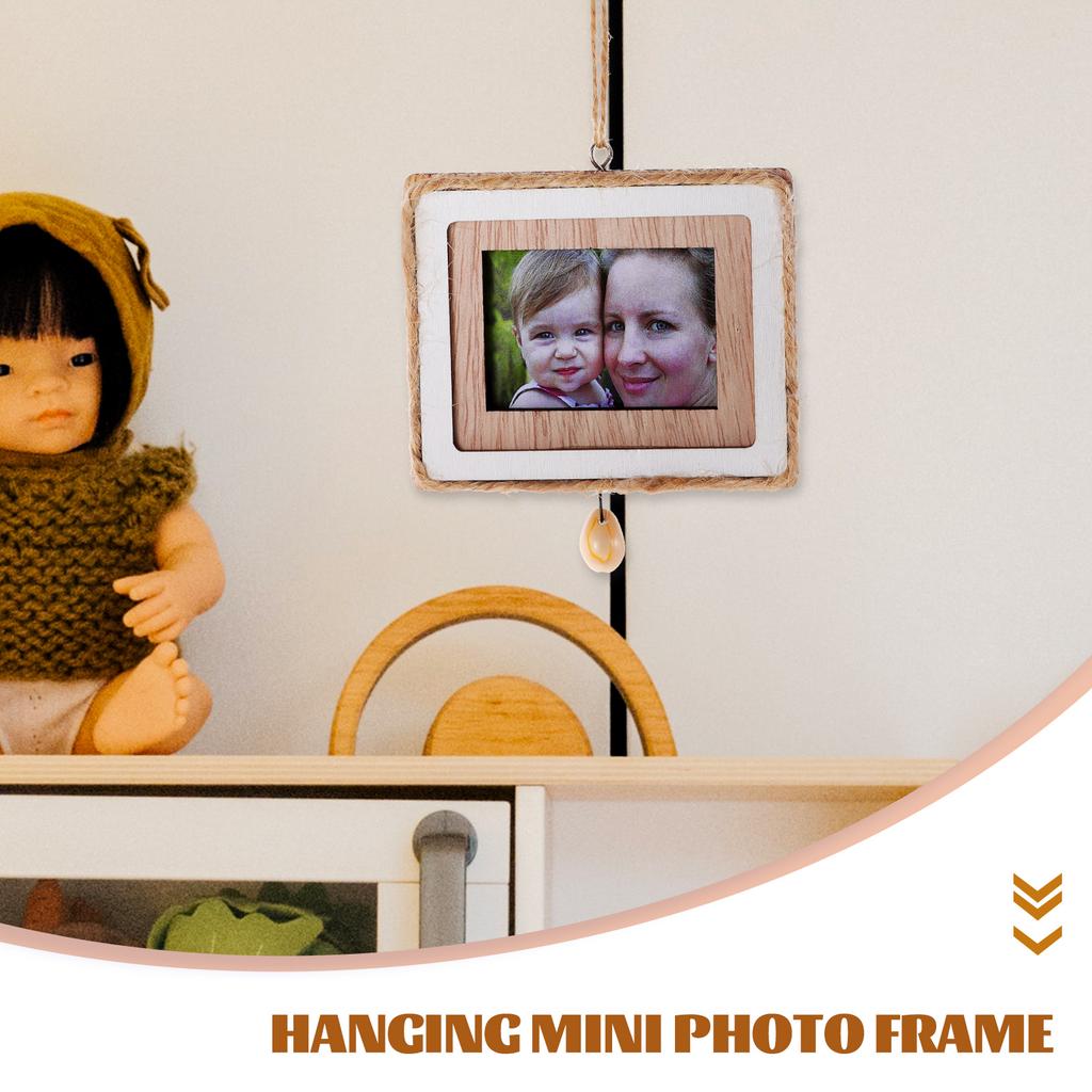 Valentines Day Frame Wooden Photo Pendant Ornament Craft Picture Frames Decorate