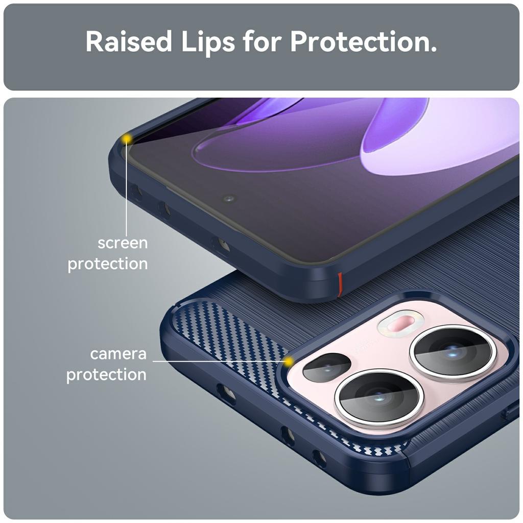 For Oppo Reno13 Pro 5G Case Protective Phone Cover Carbon Fiber Texture Brushed