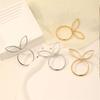 Pack of 6 Cute Napkin Rings Easters Ear Shape Napkin Holder Metal Napkin Jewelry Sophisticated Platings Accessorys