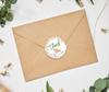 Darling Souvenir Personalized Botanical Floral 1.6 Inches Round Thank You Stickers DIY-45