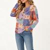 Women's Fashion Button Neck Knit Long Sleeve Casual Top for Everyday Wear