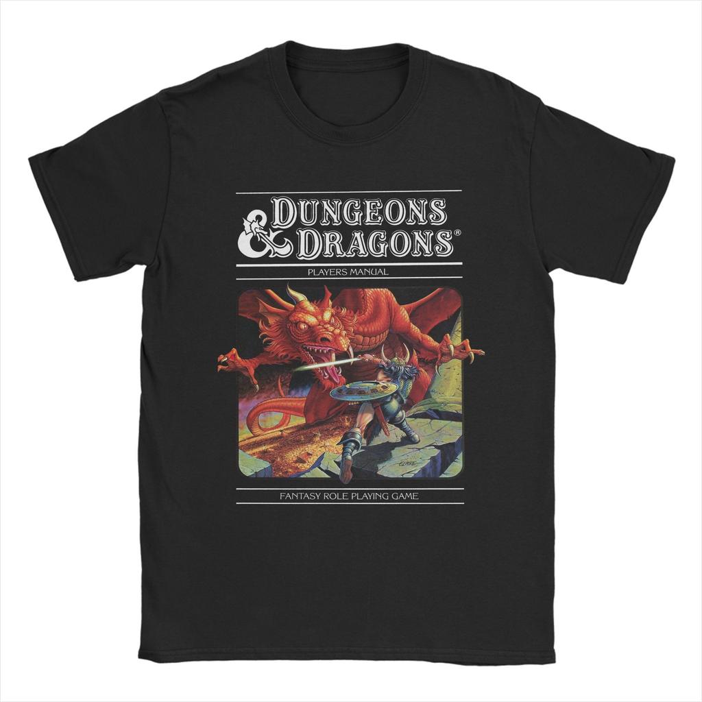 2026 Sommer Herren T-Shirt Dungeon Dragon DnD Lustiges Baumwoll-T-Shirt Kurzarm Rundhals Kleidung Geschenk Kreative Herrenbekleidung