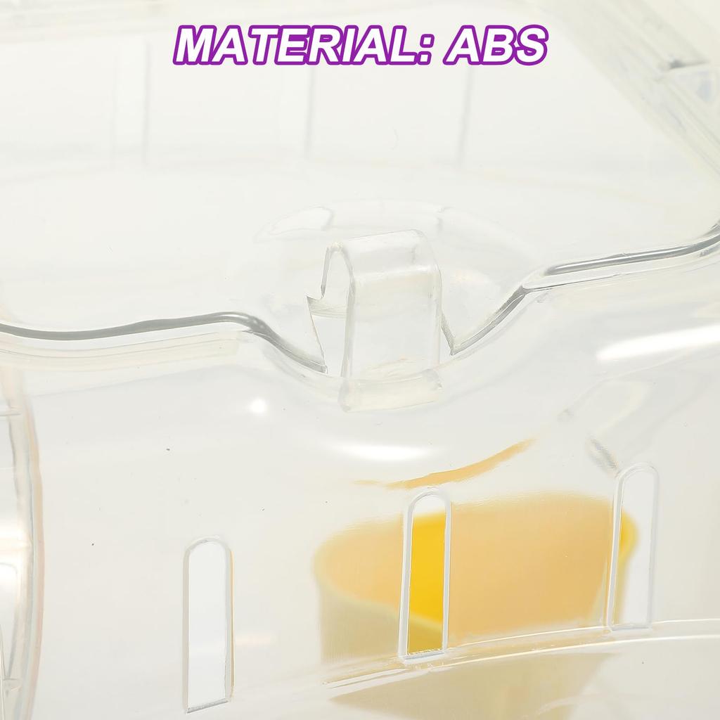 POPETPOP Hamster Cage, Guinea Pig Carrier, Rat House, Hamster Travel Carrier, Sleeping Bed, House for Small Pets, Travel Case, Yellow