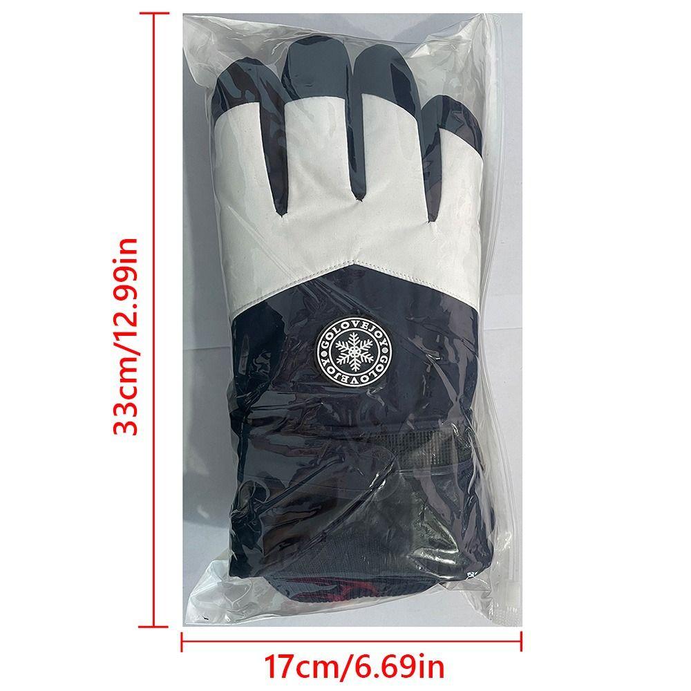 PU Leather Winter Cycling Gloves Full Fingers Non-Slip Touch Screen Gloves Fleece Lining Waterproof Waterproof Gloves