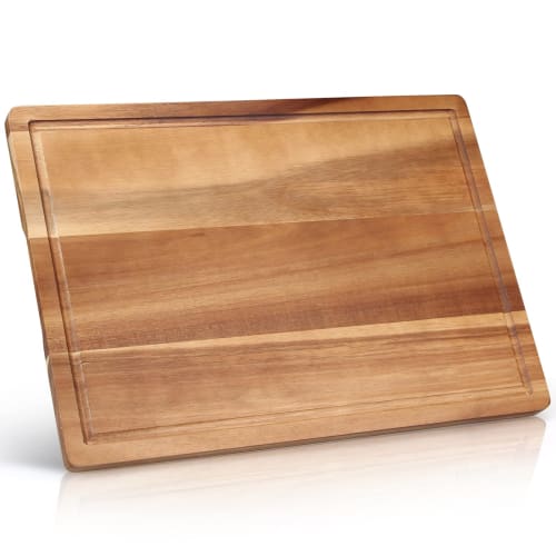 

Decorative Acacia Wood Cutting Board for Kitchen Meat, Large Charcuterie Board, Premium Hardwood Solid Cutting Board, Butcher Block, Bread Serving Che