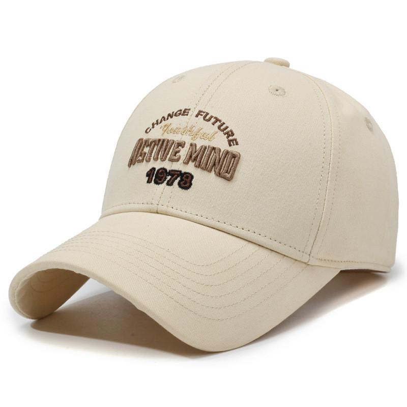 Classic Baseball Cap With Embroidered Letters For Outdoor Sun Protection