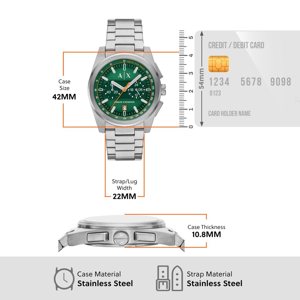 AX Armani Exchange Watch AX2862 Men's Silver