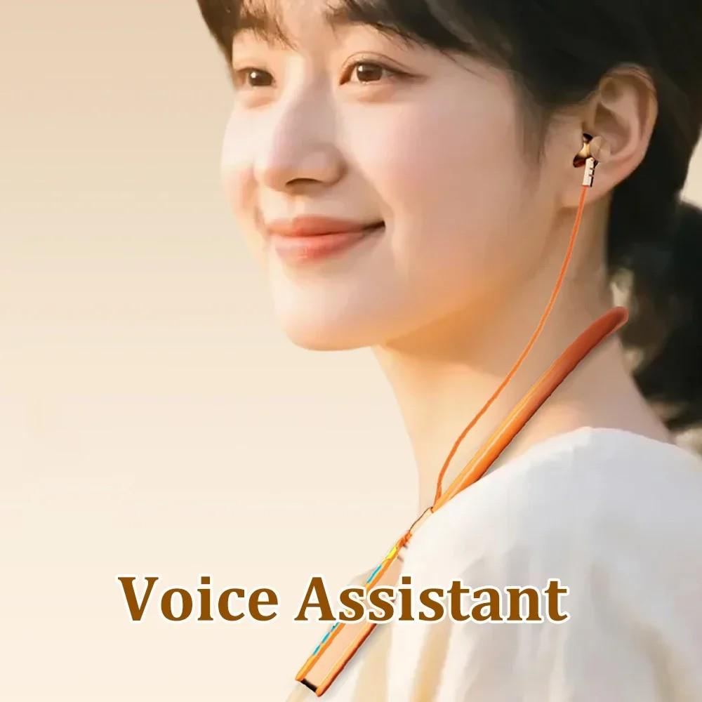 Bluetooth 5.4 Hodetelefoner Nakkebånd Ørepropper Bluetooth Headsets Støyreduksjon Ørepropper Stemmeassistent Ører Ryggstøtte TF Avspilling