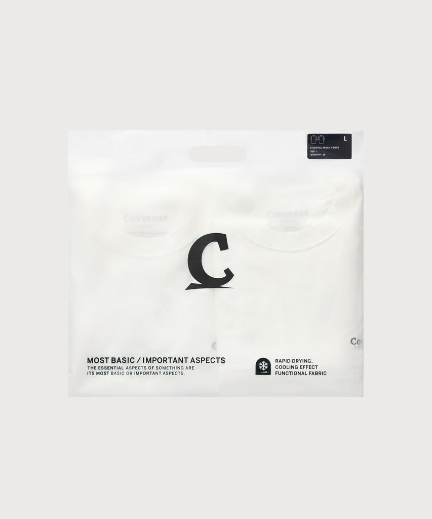 COVERNAT [2Pack] Cool Cotton T-Shirt White+White