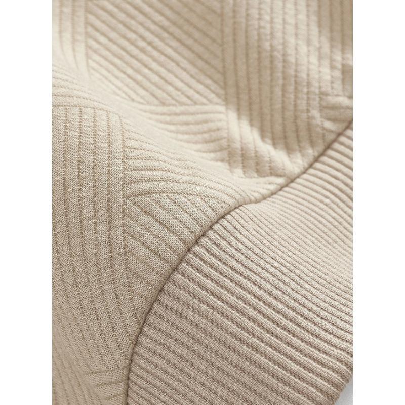 Men S European Size Jacquard Long Sleeve Turn Down Collar Casual Sweatshirt