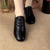 Fashion deep mouth mother shoes soft leather new women's shoes spring soft sole single shoes versatile women's soft surface leather shoes women