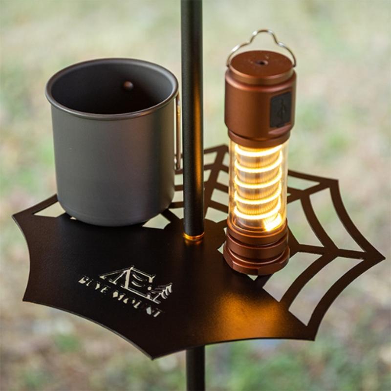Camping Light Basket Tray Tent Light Stand Tray Outdoor Lamp Brackets Tray for Personality Exploration