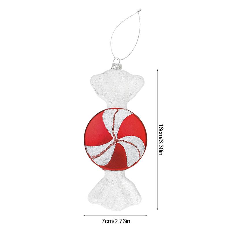 Christmas Lollipop Candy Cane Pendant Big Xmas Tree Hanging Ball Ornaments 2024 Christmas Decoration For Home 2025 New Year Gift