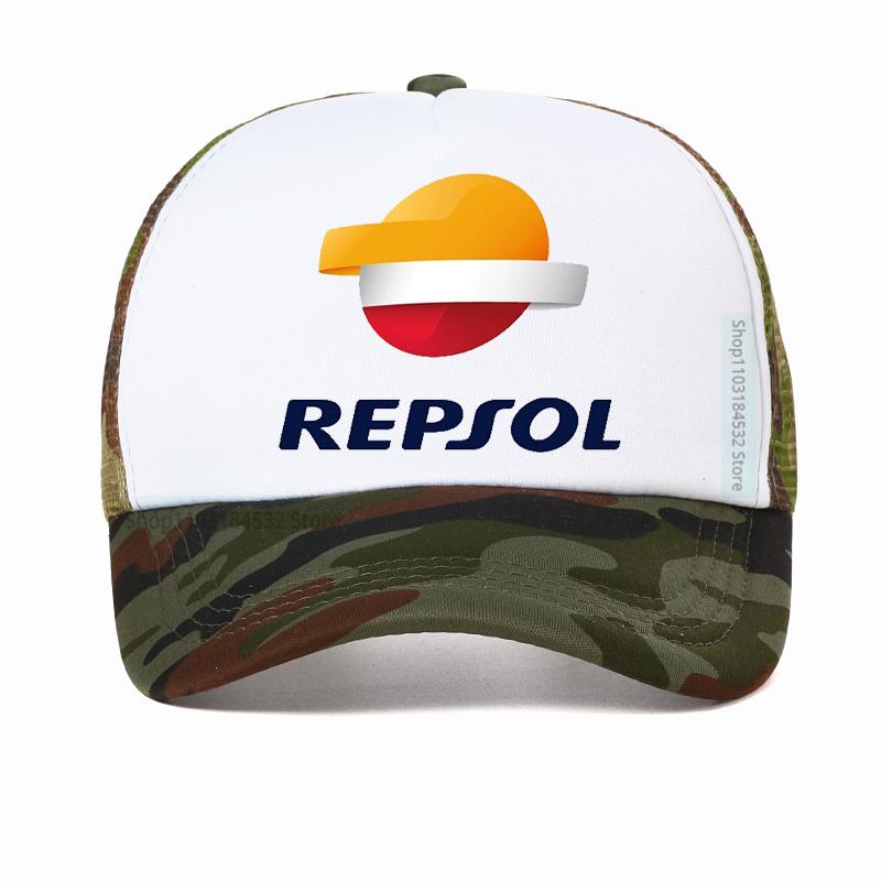Berretto da baseball Repsol per sport all'aperto cappellino regolabile cappelli estivi in rete fresca traspiranti cappello da corsa