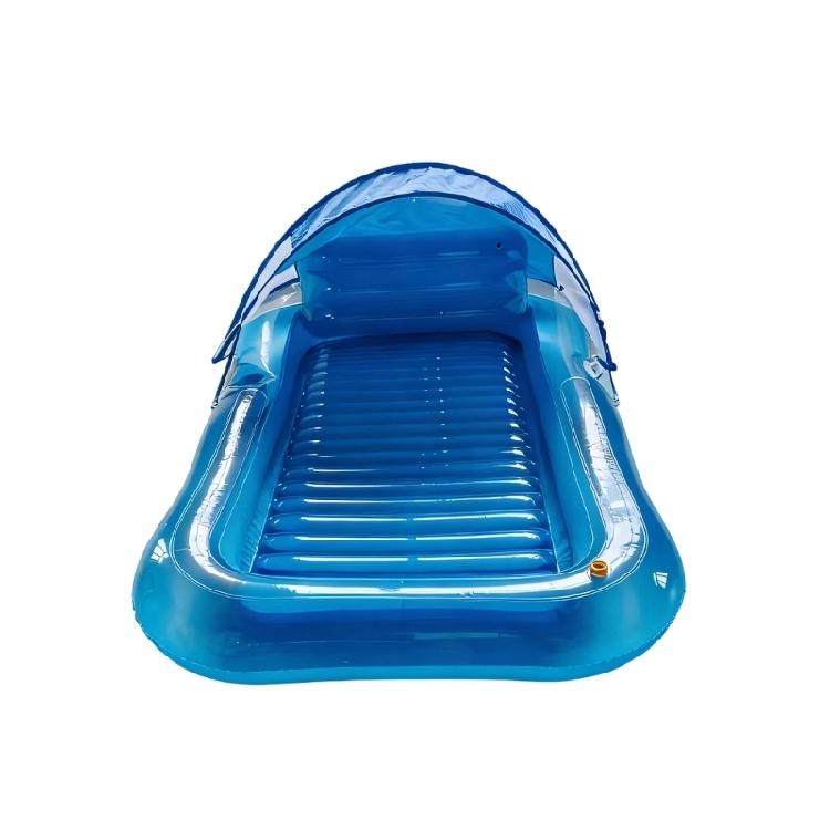 Modern PVC Pool Lounger Innovative Water Sprinkling Technology Tanning Pool Float Detachable Headrest Mattress