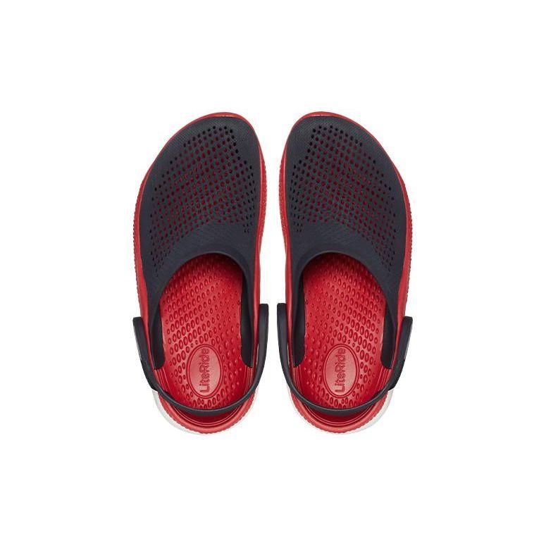 Crocs Lightweight Comfortable Non-Slip Clogs Unisex Footwear Deep-Blue Chili-Red 206708-4CC