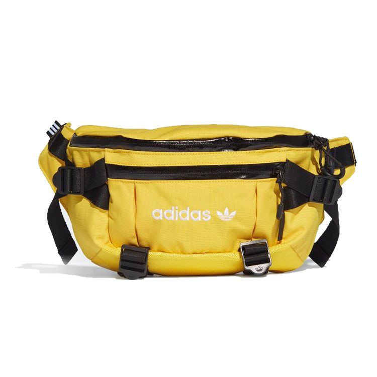 Adidas Originals Letter Logo Functional Polyester Chest Bag Waist Bag Regular Couple Style Unisex bags Yellow GD5014 Yellow