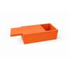Orange Organizer Box with a Sliding Lid for Small Items