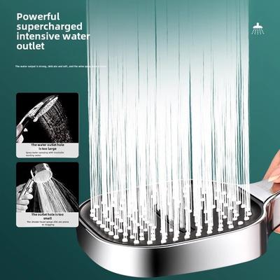 13cm Large Panel 3 Modes Adjustable Shower Head High Pressure Massage Shower Head Filter Element Bathroom Accessories