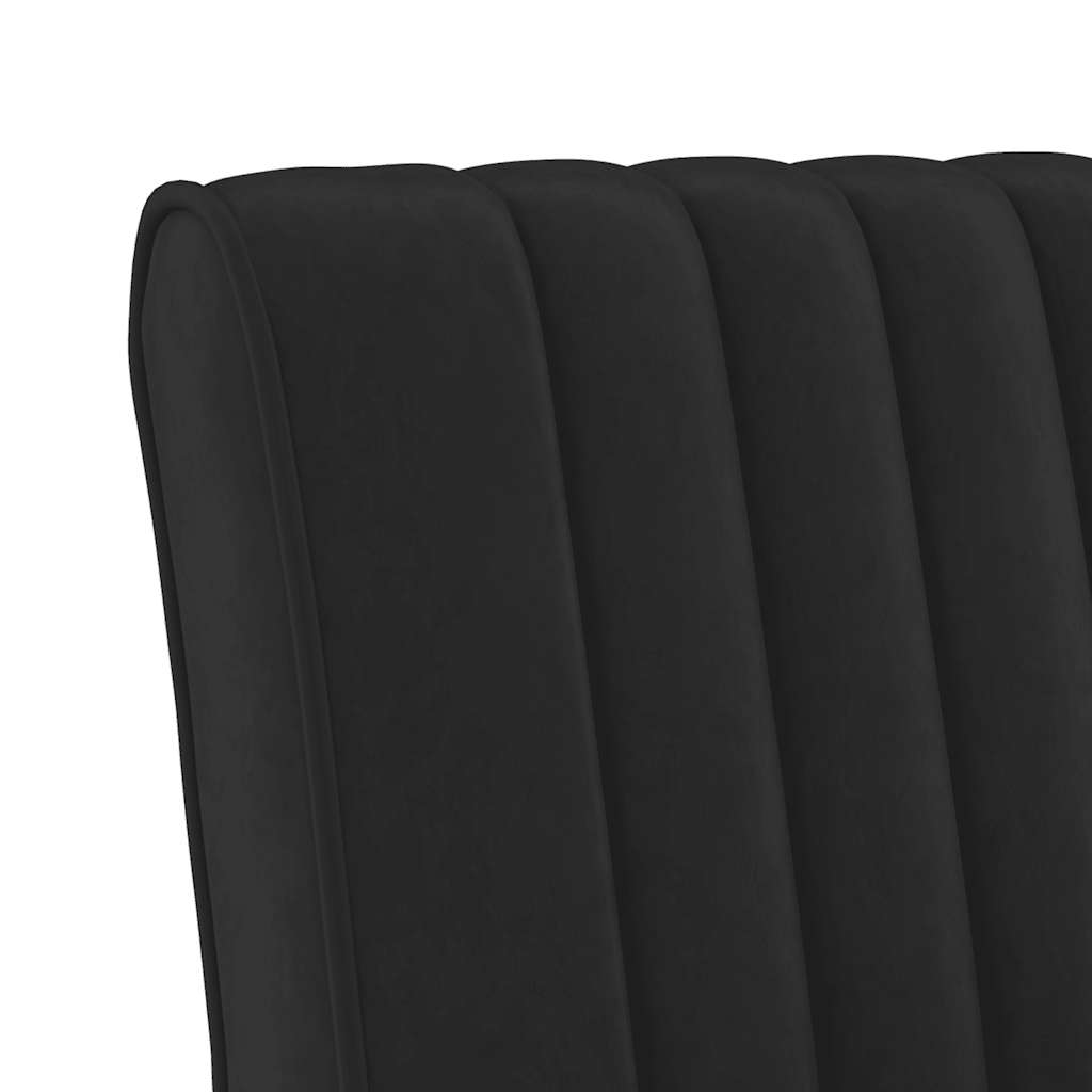Upholstered Chair Black Velvet