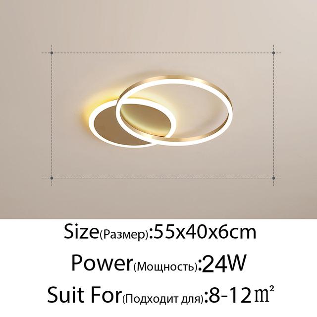 Modern LED Ceiling Chandelier Lighting for Living Bedroom Ring Pendant Lamp Postmodern Simple Lustre Foyer Chandeliers