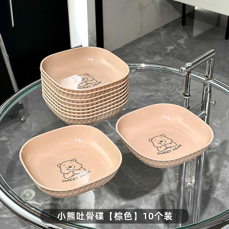 Exquisite Spuckknochenplatte Kreative Haushalts-Esstisch Spuckknochen-Schlackeplatte Aufbewahrungsplatte Lebensmittelgeeignete Obstplatte