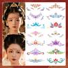 Ancient Style Dunhuang Glitter Face and Forehead Tattoo Stickers for Hanfu Costumes
