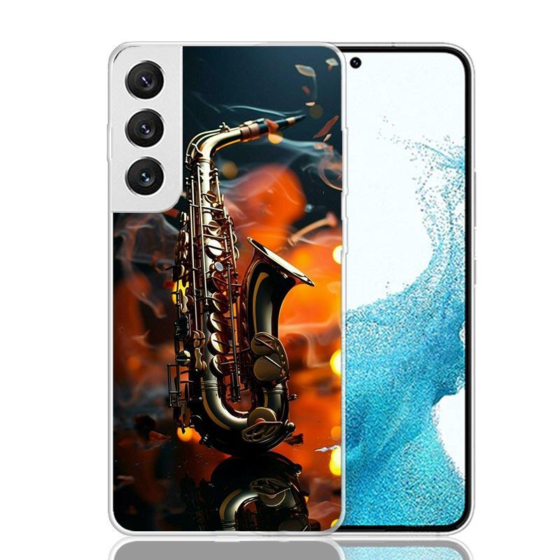 Music Saxophone Instrument For Samsung Galaxy A17 A16 A15 A14 A13 A56 A55 A54 A53 Phone Case A36 A35 A34 A33 A26 A25 A24 A23 A05