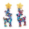 Hot Sale Acrylic Earrings Series Fashion Creative Cute Style Christmas Pendant Earrings