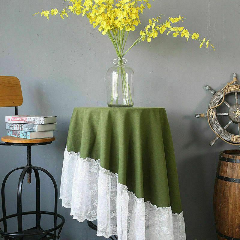 Pastoral Nordic Style Round Tablecloth Home Dining Table Cover Towel Coffee Tea Table Lace Tablecloth Exhibition Hall Tablecloth