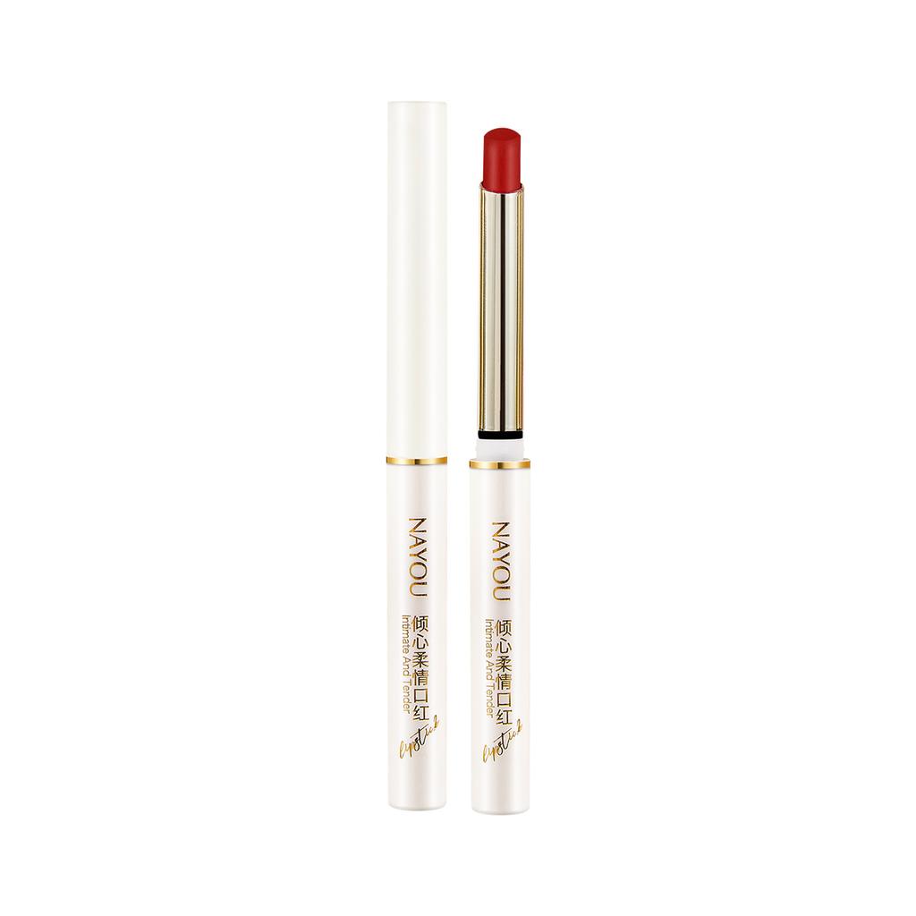 Nayou Qingxin Tenderness Lipstick Is Not Easy To Stick To The Cup Matte White Moisturizing Small Thin Tube Lipstick