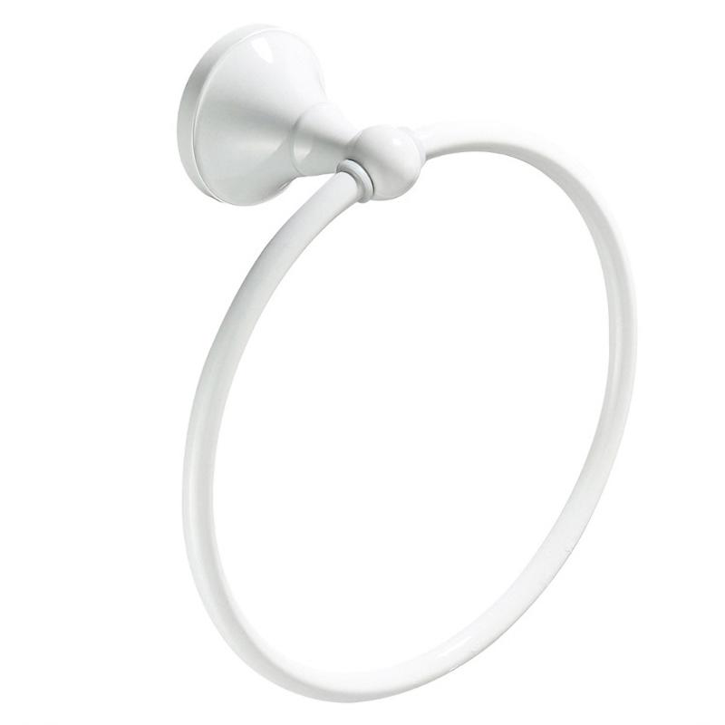 

Premium Oval Shape Towel Rings Metal Construction with Embossed Base Not Slip Feature Simple Mounts Bathroom Essential