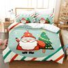 Cartoon Christmas Santa Claus Send Gifts Duvet Cover Digital Printing Christmas Tree Fashion Duvet Cover For Children Boys Girls