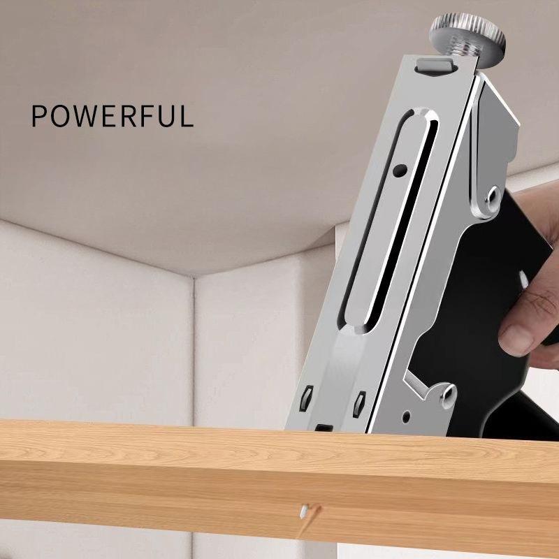 4 in 1 Manuelle Nagelpistole Bauhefter Schwerlast Luftnagel Holzbearbeitung Spezialheftklammer Buch Haushalt Heimwerken mit 600 Heftklammern