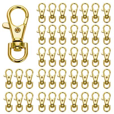 37mm Snap Hooks for Key Chains, Rotating Hooks, Metal Parts, DIY Accessories, Handmade Craft Supplies, 30 Pieces (37mm/4.4g, Gold)
