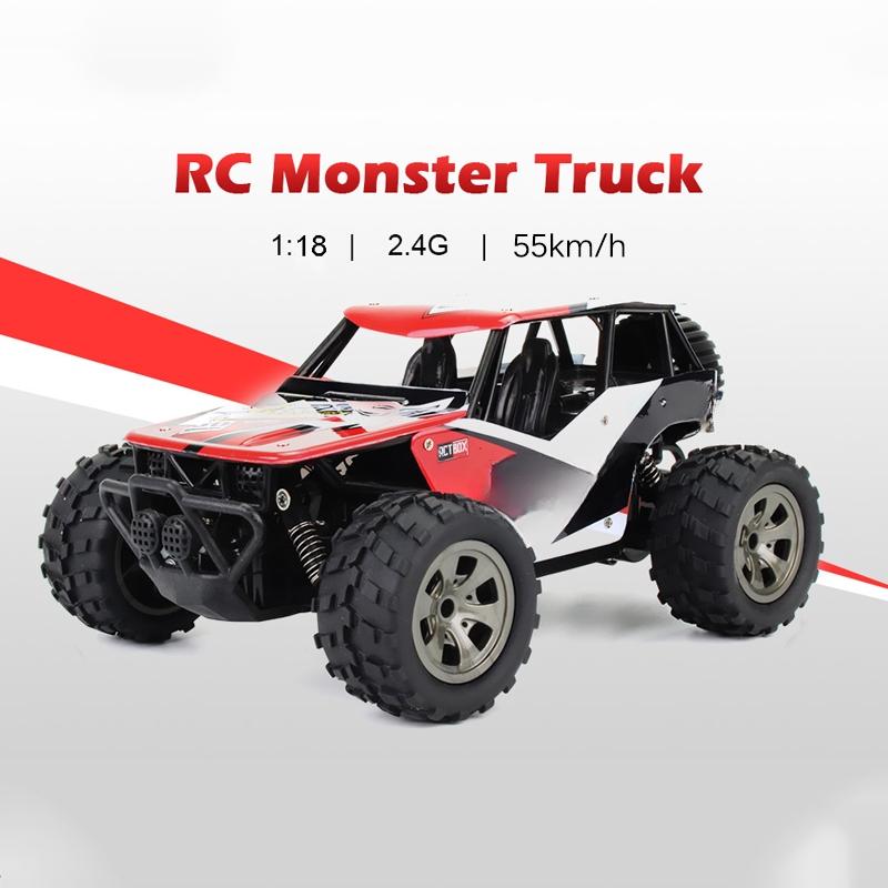3 Colors 1:18 55KM/H 2.4GHz Remote Control Car RC Electric Monster Truck Off Road Vehicle New