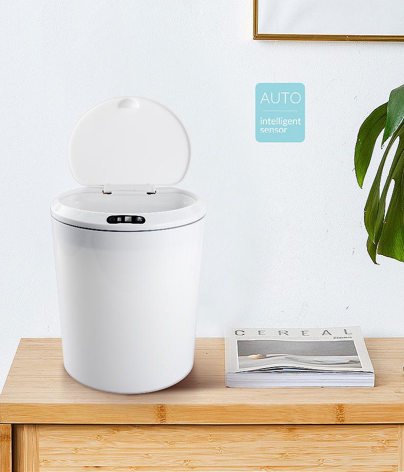 Pattumiera Elettrica a Induzione Intelligente e Contenitore portaoggetti per Scrivania, Ufficio, Dormitorio
