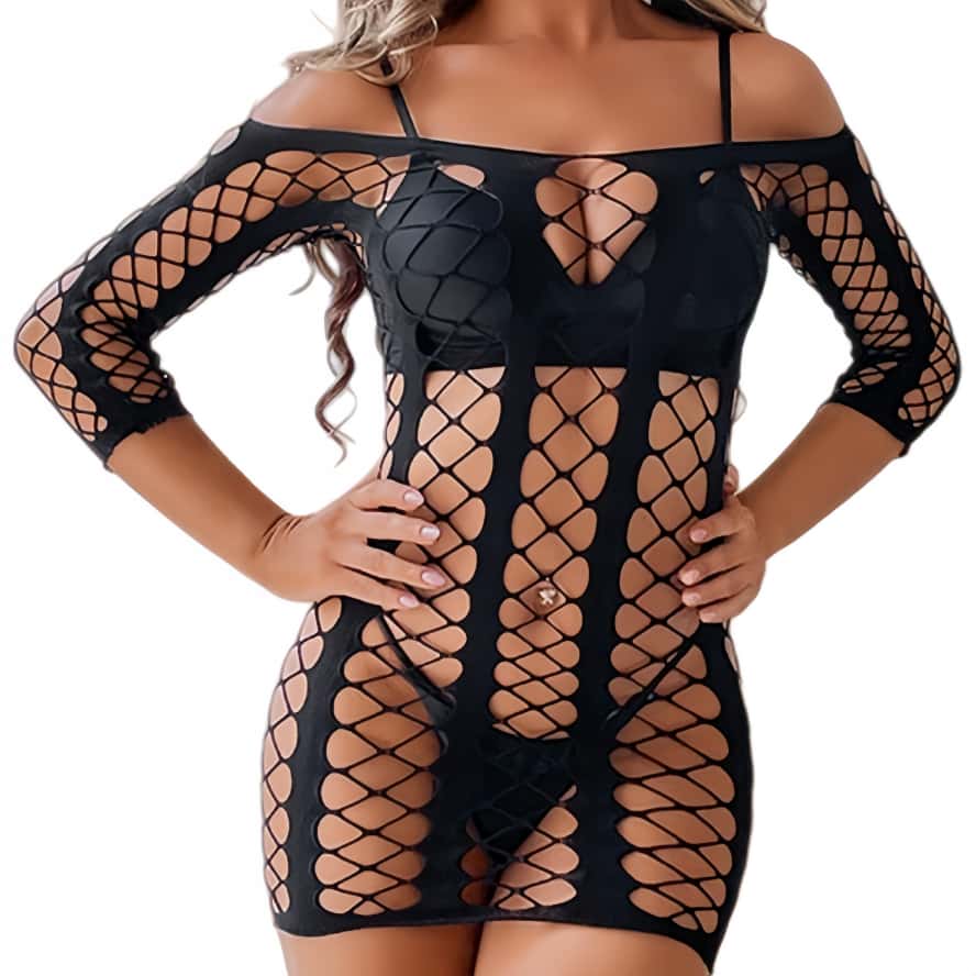 Oversized Women Sexy Open Crotchless Erotic Fishnet Bodystockings Plus Size See Through One-Pieces Bodysuits Sex Lingerie 5Xxxxl