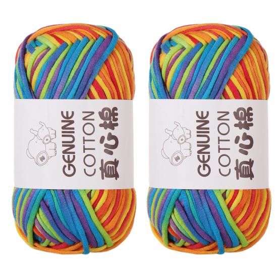 Pcs Crochet Yarn Rainbow Color Handwoven Knitting Crocheting Stitches Thick Different Colors DIY Hat