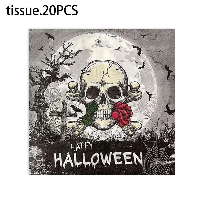20ks/Pac 33*33cm 2vrstvý jednorázový párty ubrousek halloweenský vzor