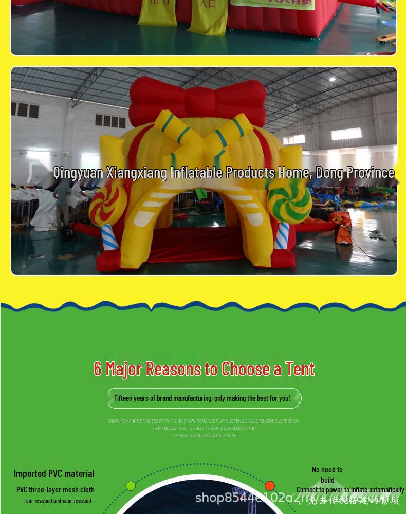 Large Outdoor Waterproof Inflatable Tent for Camping & Events with Sun Protection