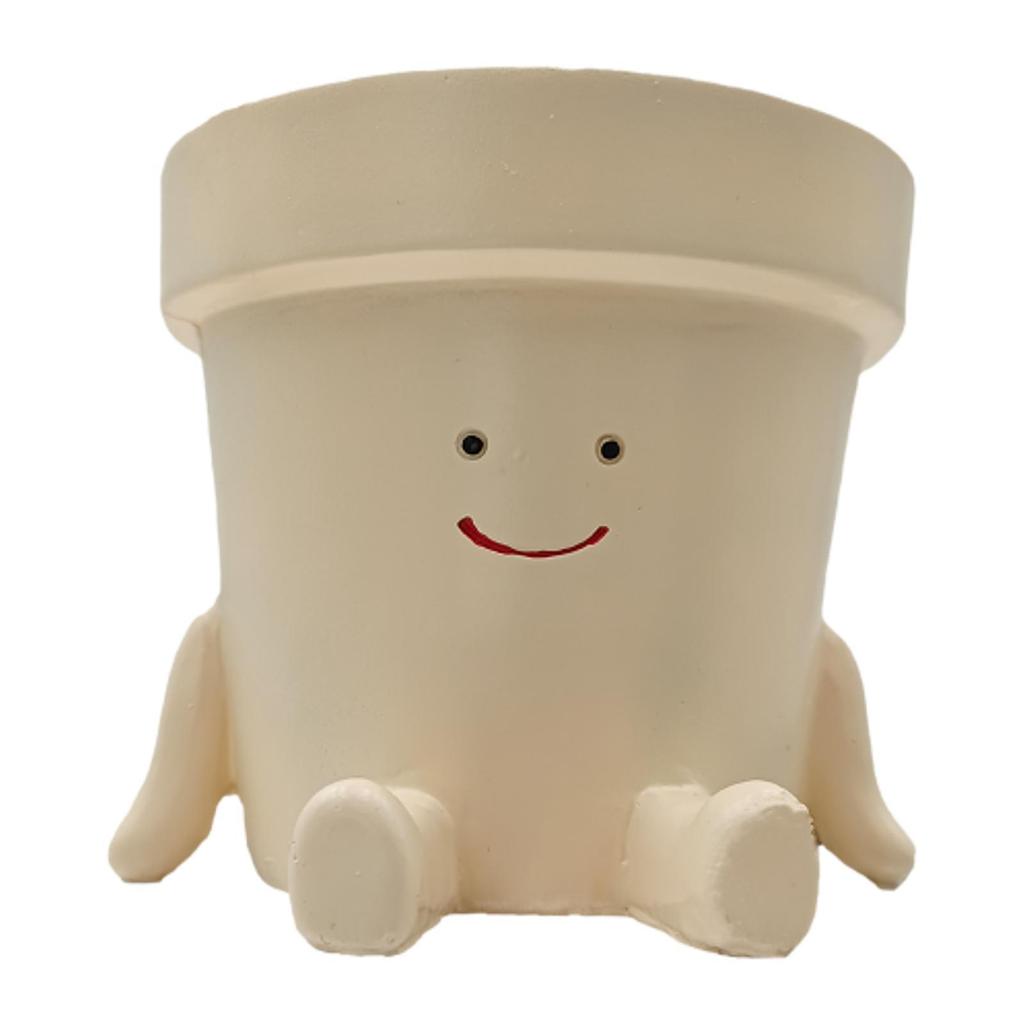 Adorable Smiling Face Plant Pot for Home and Garden Decor
