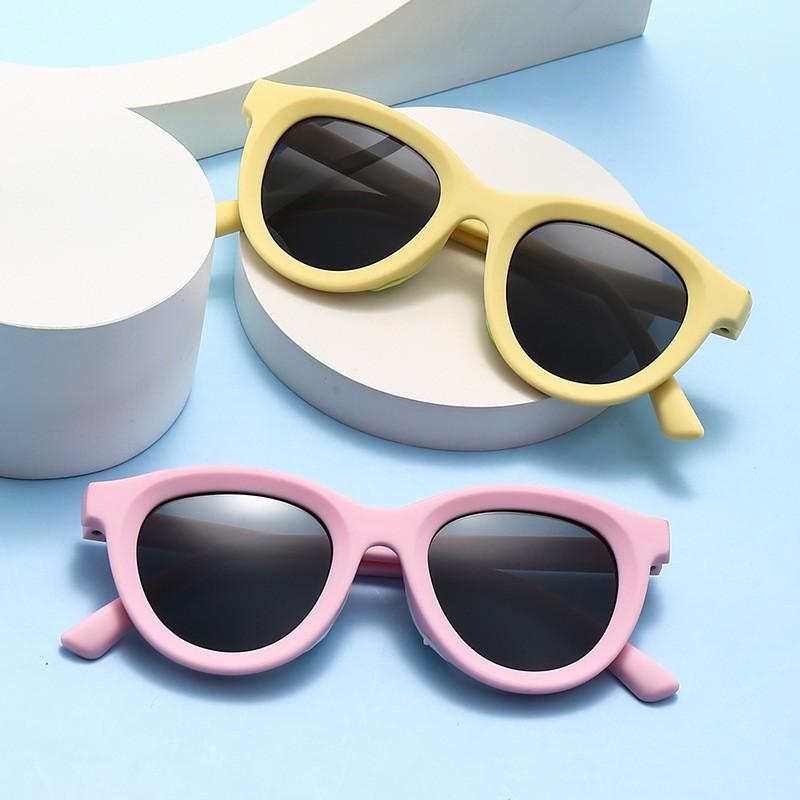Kids Round Sunglasses Candy Color Boy Girls UV400 Protection Eyewear Outdoor Sports Travel Photo Prop Children Sun Glasses