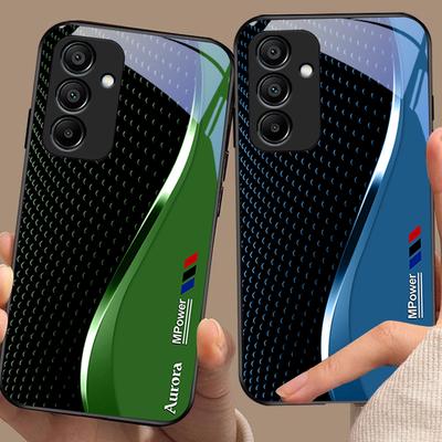 Creative Curve Double Samsung Galaxy A15 5G 54 4G 51 50 24 35 90 71 12 51 53 52S 80 22 34 Siyah Temperli Cam Telefon Kılıfı